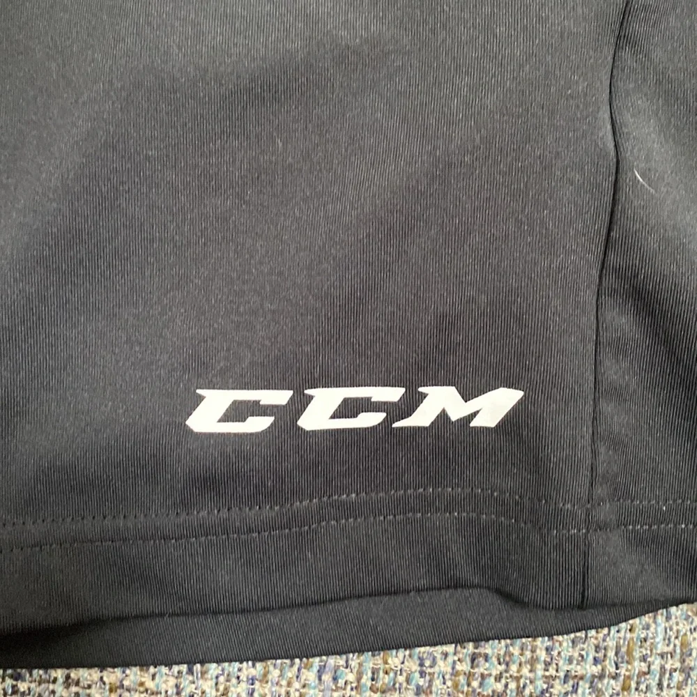 CCM Black Hockey Shorts, Size Youth M